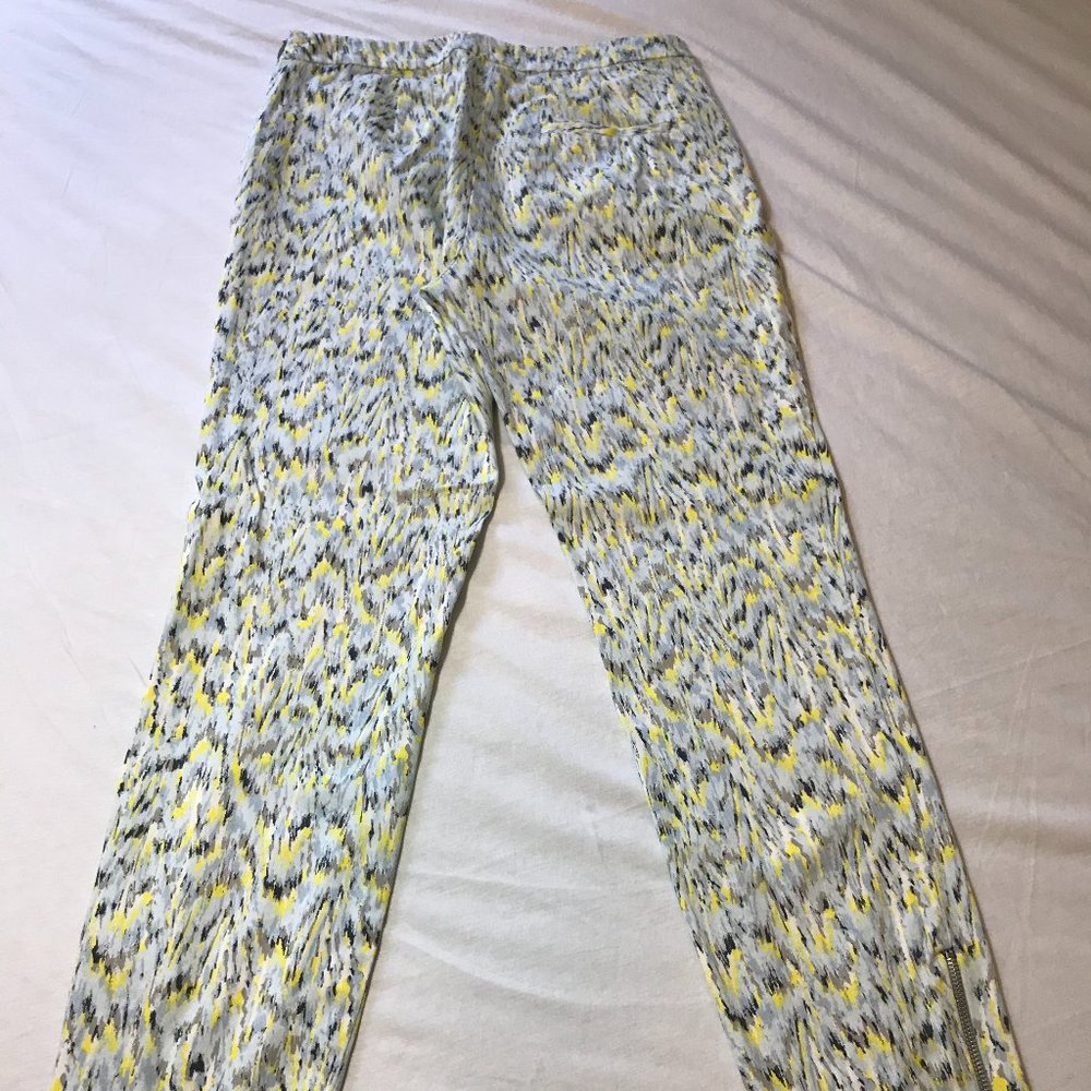 Zara Basic Blue & Yellow Multicolor Form Fit Pants - Picture 5 of 9